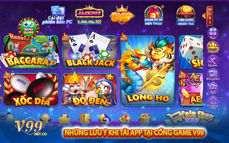 NHững Lưu Ý Khi Tải App Tại Cổng Game V99